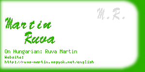 martin ruva business card